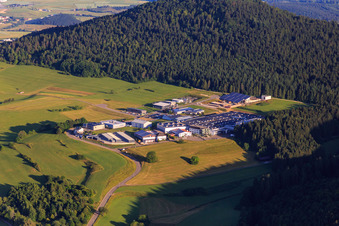 Vue aérienne de Zone industrielle Am Forchenwald avec Schuler Präzisionstechnik KG et Anton Weiss GmbH à Gosheim dans le département Bade-Wurtemberg, Allemagne