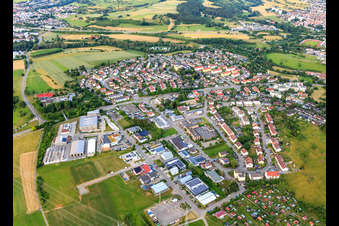 Vue aérienne de Vue du quartier depuis l'ouest à Balingen dans le département Bade-Wurtemberg, Allemagne