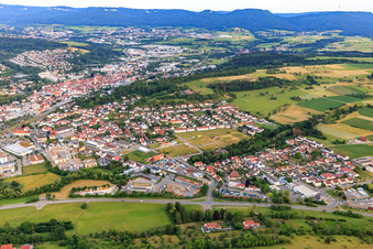Vue aérienne de Vue de la ville depuis le nord-ouest à Balingen dans le département Bade-Wurtemberg, Allemagne