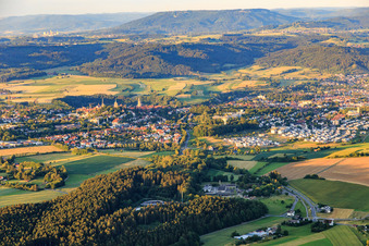 Vue aérienne de Vue d'ensemble de la ville depuis l'ouest à Rottweil dans le département Bade-Wurtemberg, Allemagne