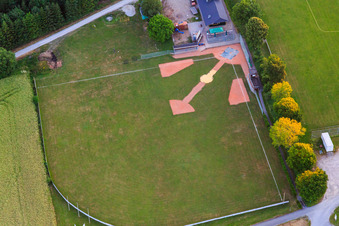 Vue aérienne de Terrain de baseball au Riedwasen Ballpark Villingendorf à Villingendorf dans le département Bade-Wurtemberg, Allemagne