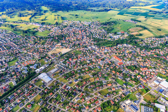 Vue aérienne de Vue du nord à le quartier Steinhofen in Bisingen dans le département Bade-Wurtemberg, Allemagne