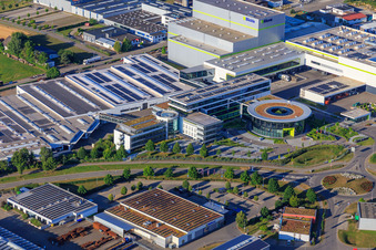 Photographie aérienne de Parc industriel Heinrich-Blickle-Straße avec chefbeschlag GmbH, le groupe MAFU et Blickle Räder+Rollen GmbH u. Cie KG à Rosenfeld dans le département Bade-Wurtemberg, Allemagne
