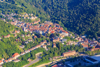 Vue aérienne de Centre-ville depuis le sud-est à Oberndorf am Neckar dans le département Bade-Wurtemberg, Allemagne
