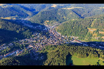 Vue aérienne de Vue d'ensemble de la ville depuis le nord-est à Schramberg dans le département Bade-Wurtemberg, Allemagne