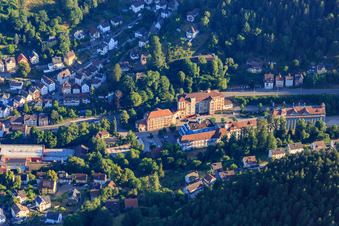 Vue aérienne de Musée du chemin de fer de la Forêt-Noire, Musée du diesel et Musée de l'automobile et de l'horlogerie ErfinderZeiten Schramberg à Schramberg dans le département Bade-Wurtemberg, Allemagne