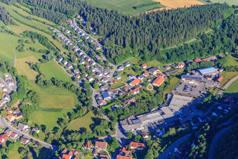 Vue aérienne de Chemin de la Forchen, chemin des Erlen à le quartier Horgen in Zimmern ob Rottweil dans le département Bade-Wurtemberg, Allemagne