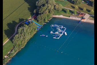 Photographie aérienne de Parc aquatique Total Jump à Lauterbourg dans le département Bas Rhin, France