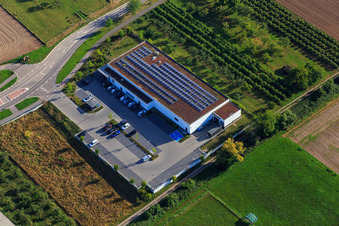 Vue aérienne de ALDI à Schweighofen dans le département Rhénanie-Palatinat, Allemagne