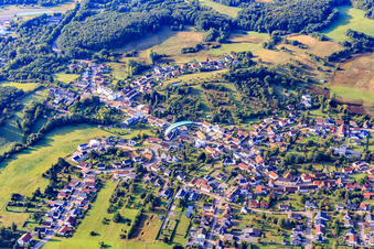 Vue aérienne de Du nord à le quartier Bosen in Nohfelden dans le département Sarre, Allemagne