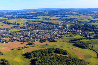 Vue aérienne de Du sud-ouest à Lebach dans le département Sarre, Allemagne