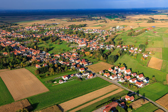 Vue aérienne de Rue des Forgerons à Seebach dans le département Bas Rhin, France