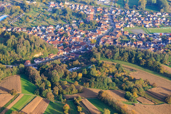 Vue aérienne de Rue du Kabach à Mothern dans le département Bas Rhin, France