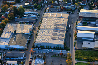 Vue aérienne de Wickert Holzfachhandel GmbH & Co. KG à Landau in der Pfalz dans le département Rhénanie-Palatinat, Allemagne