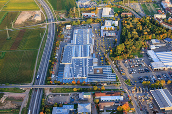 Vue aérienne de Gillet Baumarkt GmbH à Landau in der Pfalz dans le département Rhénanie-Palatinat, Allemagne