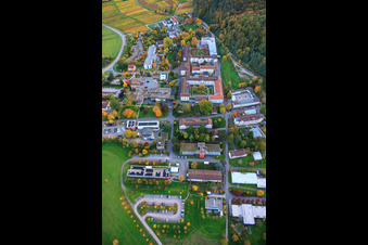 Vue oblique de Hôpital Palatinat de psychiatrie et de neurologie à Klingenmünster dans le département Rhénanie-Palatinat, Allemagne
