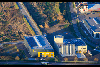 Vue aérienne de EMUG et Cornexo GmbH à Offenbach an der Queich dans le département Rhénanie-Palatinat, Allemagne