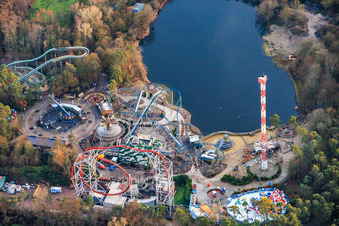 Vue aérienne de Phare de Plopsaland, Allemagne à Haßloch dans le département Rhénanie-Palatinat, Allemagne