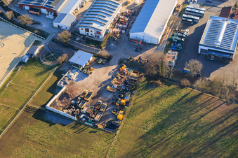 Vue aérienne de REGAB GmbH Génie civil à Wörth am Rhein dans le département Rhénanie-Palatinat, Allemagne
