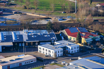 Vue aérienne de RelineEurope GmbH à Wörth am Rhein dans le département Rhénanie-Palatinat, Allemagne