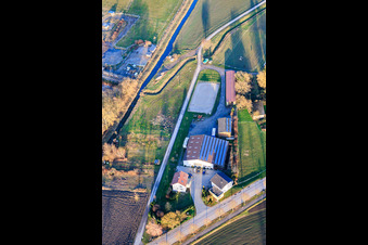 Vue oblique de Erlenhof Neupotz à Neupotz dans le département Rhénanie-Palatinat, Allemagne