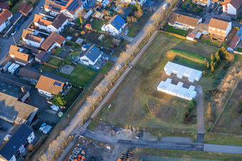 Vue aérienne de Stockage de conteneurs sur la Kandeler Straße à Rheinzabern dans le département Rhénanie-Palatinat, Allemagne