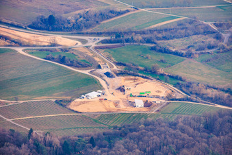 Vue aérienne de Bad Bergzabern dans le département Rhénanie-Palatinat, Allemagne