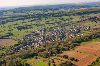 Du nord à le quartier Bliesdalheim in Gersheim dans le département Sarre, Allemagne