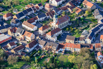 Église Saint Wendelin au Jardin St Wendelin à Diebling dans le département Moselle, France