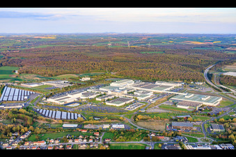 Zone industrielle Europôle, avec MAHLE Behr Hambach SAS et INEOS à Hambach dans le département Moselle, France