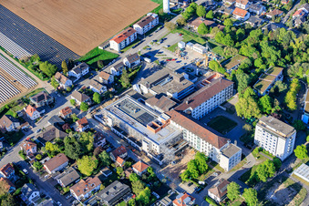 Chantier de construction pour l'agrandissement de la clinique Asklepios Südpfalz Kandel à Kandel dans le département Rhénanie-Palatinat, Allemagne