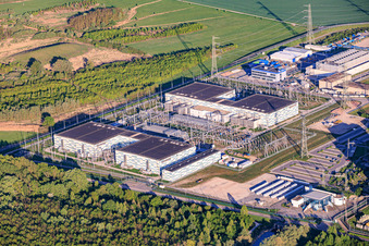 Poste de transformation à courant continu de TransnetBW GmbH à Philippsburg dans le département Bade-Wurtemberg, Allemagne