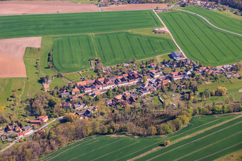 Du sud à le quartier Gröben in Schlöben dans le département Thuringe, Allemagne