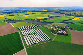 Parc solaire Ramsthal à Zehntfreyhof à Ramsthal dans le département Bavière, Allemagne