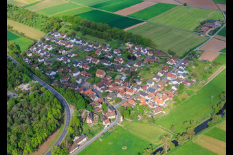 De l'est à le quartier Untereschenbach in Hammelburg dans le département Bavière, Allemagne