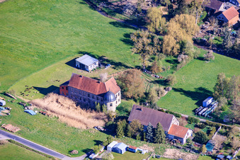 « Château » au bout de Castle Street à le quartier Hellingen in Heldburg dans le département Thuringe, Allemagne