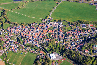 Du sud-est à Veilsdorf dans le département Thuringe, Allemagne