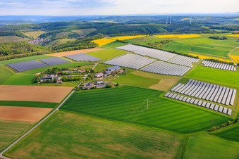 Parc solaire Ramsthal à Zehntfreyhof à Ramsthal dans le département Bavière, Allemagne