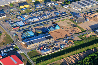Agrandissement de la zone industrielle interparc à Niedersand à Offenbach an der Queich dans le département Rhénanie-Palatinat, Allemagne