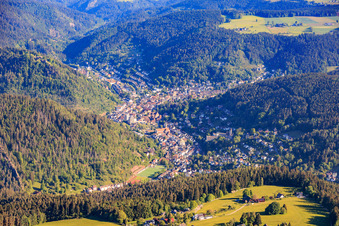 Vue de la ville depuis le sud à Schramberg dans le département Bade-Wurtemberg, Allemagne