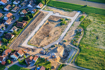 Développement du nouveau quartier résidentiel « In den Kieseläckern » à Herxheimweyher dans le département Rhénanie-Palatinat, Allemagne