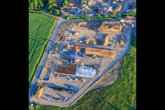 Zone de construction du nouveau campus X2E pour les bâtiments administratifs et de production à Rohrbach dans le département Rhénanie-Palatinat, Allemagne