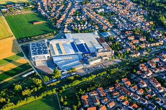 Chantier de construction du nouveau bâtiment administratif de Kardex Remstar à Bellheim dans le département Rhénanie-Palatinat, Allemagne