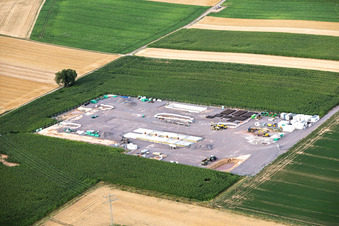 Chantier de construction du deuxième site de forage sur le Trappelberg du projet Lionheart de Vulcan Energy, destiné à assurer l'approvisionnement futur en chaleur neutre en carbone de la ville de Landau, ainsi qu'à l'extraction de lithium et à la production d'électricité via une centrale ORC. à Rohrbach dans le département Rhénanie-Palatinat, Allemagne