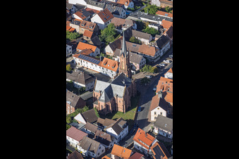 Église protestante Langstadt à le quartier Langstadt in Babenhausen dans le département Hesse, Allemagne