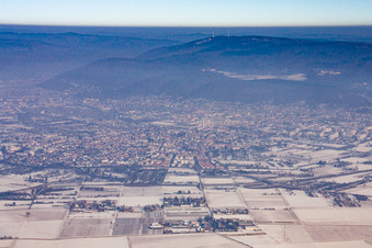 Vue aérienne de Via Heidelberg-Sud à le quartier Königstuhl in Heidelberg dans le département Bade-Wurtemberg, Allemagne