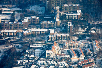 Quartier Emmertsgrund in Heidelberg dans le département Bade-Wurtemberg, Allemagne vue d'en haut