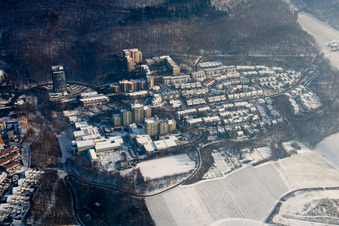 Vue d'oiseau de Quartier Emmertsgrund in Heidelberg dans le département Bade-Wurtemberg, Allemagne