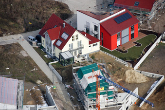 Nouvelle zone de développement Am Höhenweg à Kandel dans le département Rhénanie-Palatinat, Allemagne vue d'en haut