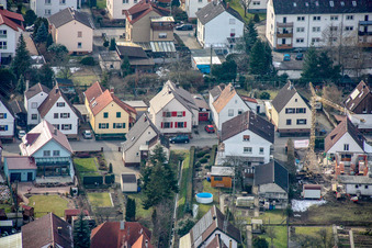 Vue oblique de Waldstr à Kandel dans le département Rhénanie-Palatinat, Allemagne